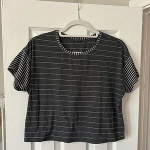 Grey Stripes Lululemon Croptop
